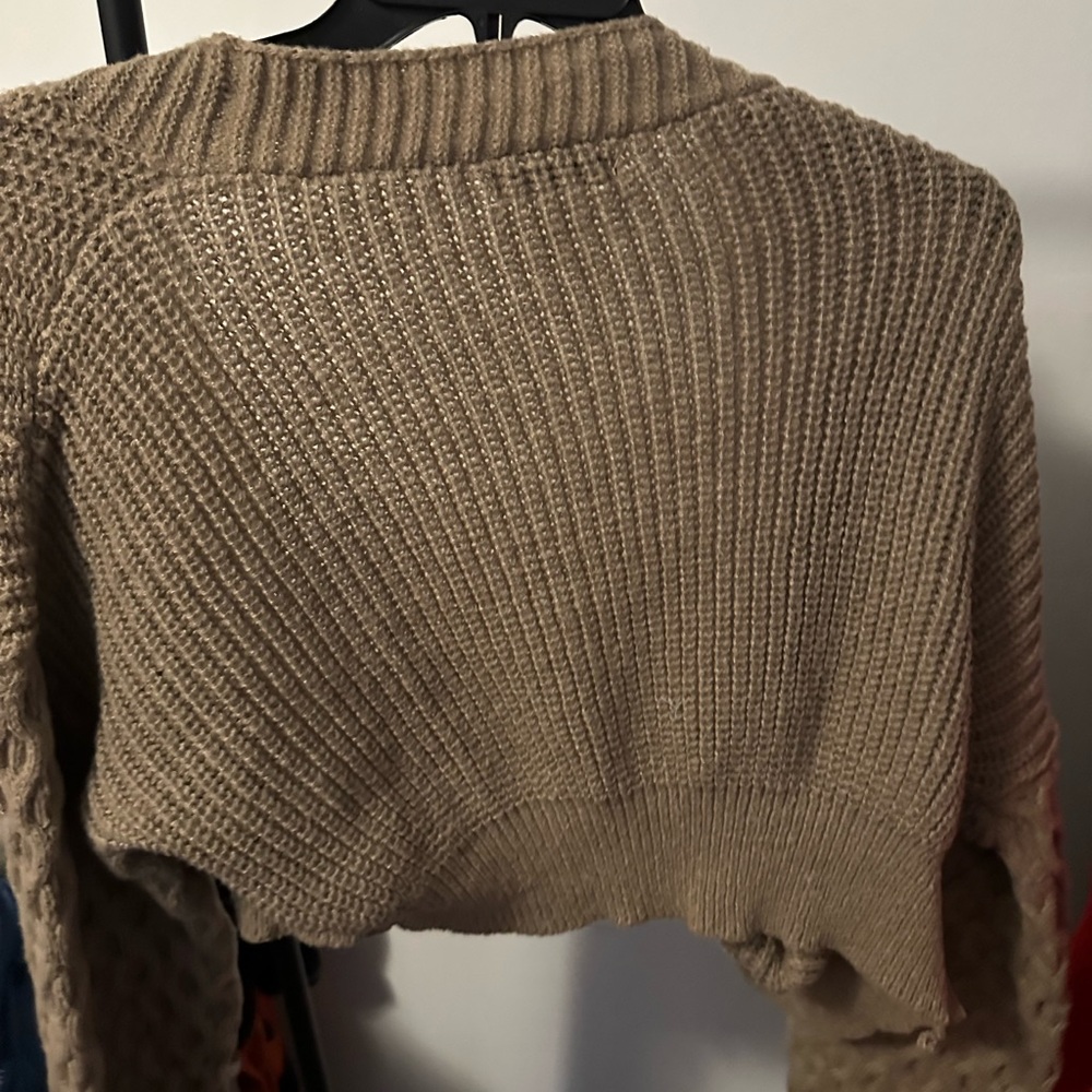 Cropped Tan Sweater - Picture 6 of 6